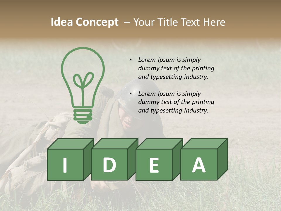 Force Soldier Reenacting PowerPoint Template