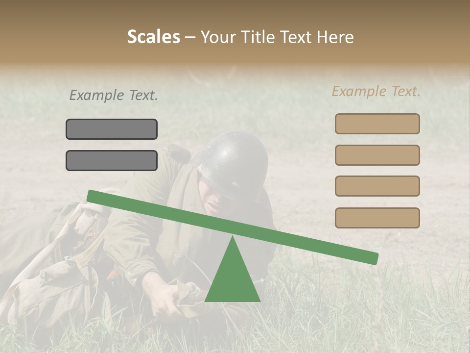 Force Soldier Reenacting PowerPoint Template