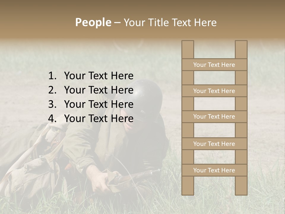 Force Soldier Reenacting PowerPoint Template