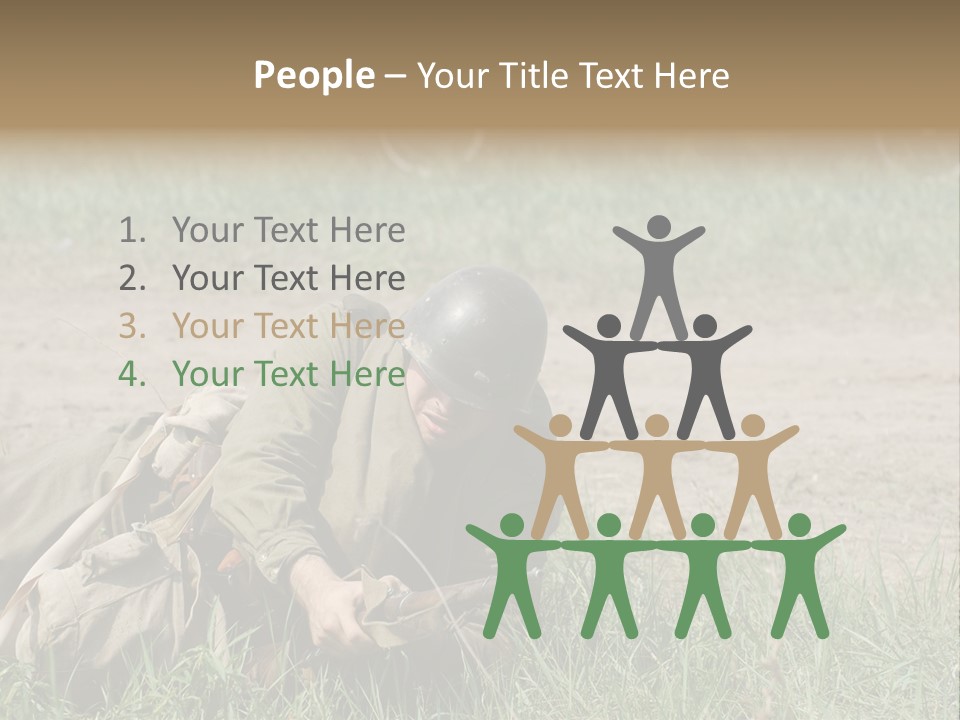Force Soldier Reenacting PowerPoint Template