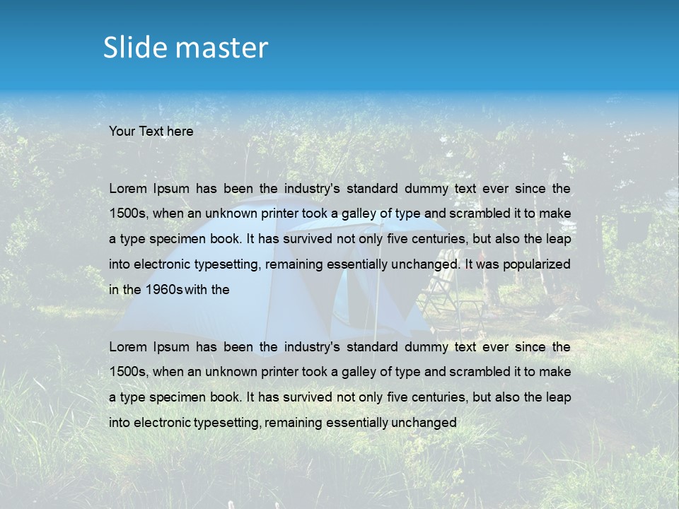 Blue Recreation Marquee PowerPoint Template