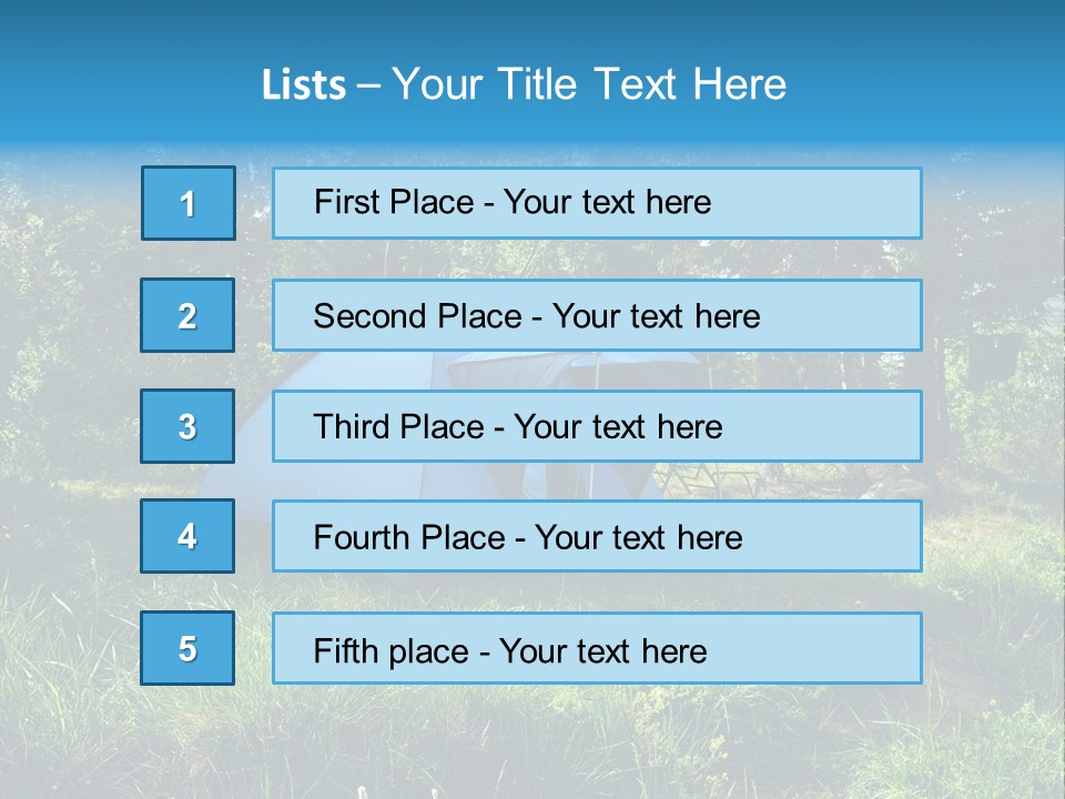 Blue Recreation Marquee PowerPoint Template