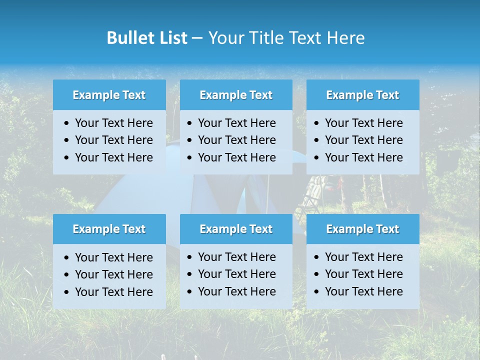 Blue Recreation Marquee PowerPoint Template