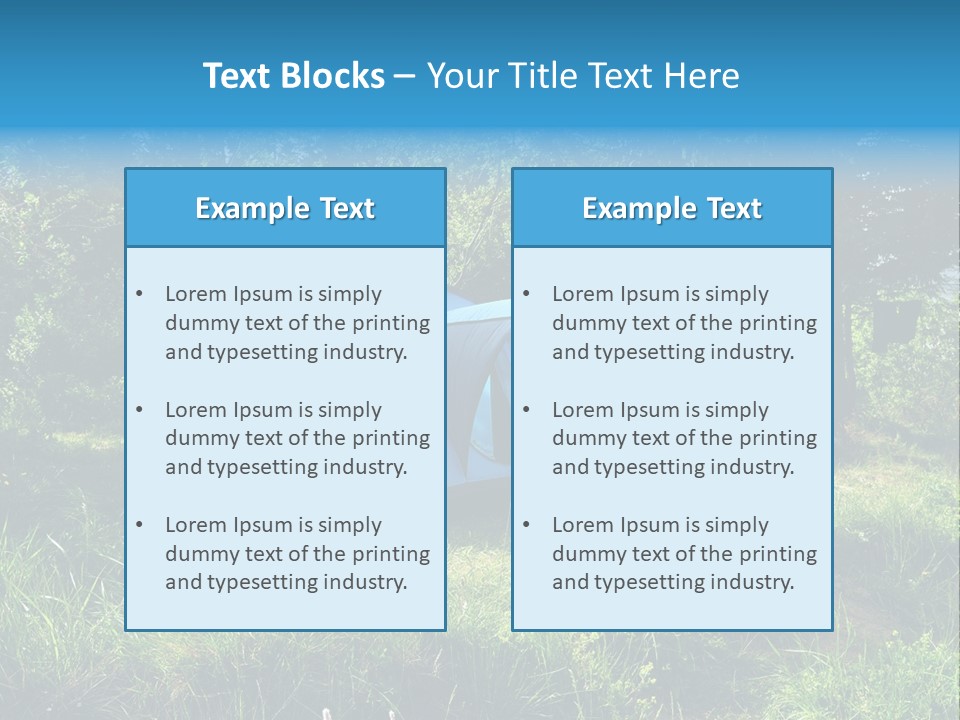 Blue Recreation Marquee PowerPoint Template