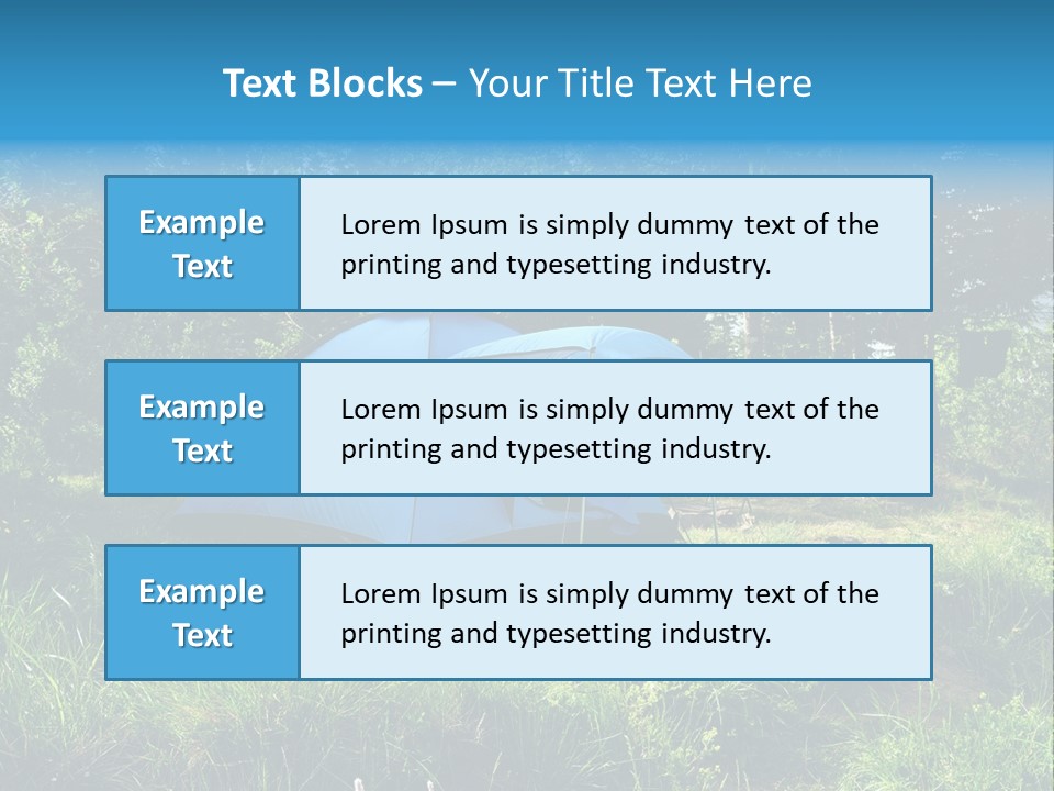 Blue Recreation Marquee PowerPoint Template