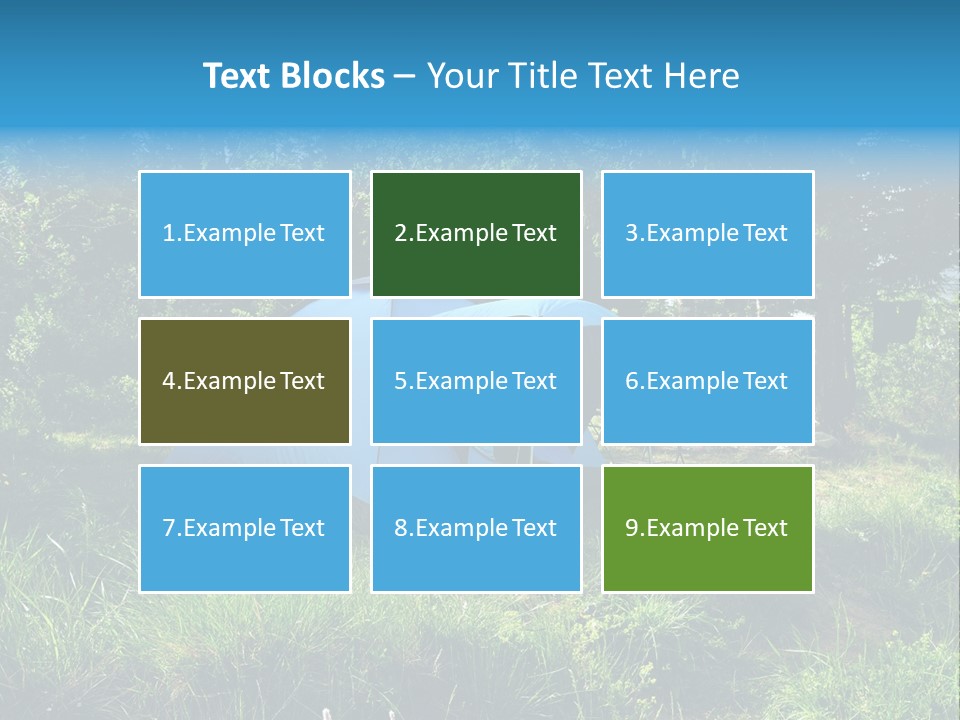 Blue Recreation Marquee PowerPoint Template