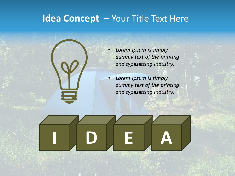 Blue Recreation Marquee PowerPoint Template