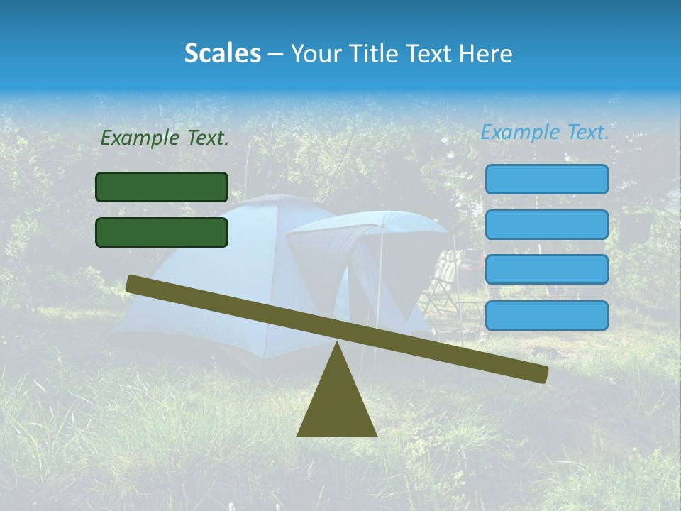 Blue Recreation Marquee PowerPoint Template
