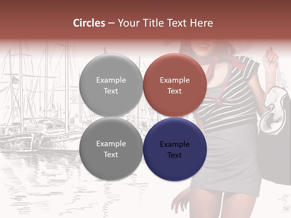 Summer Sailboat Girl PowerPoint Template