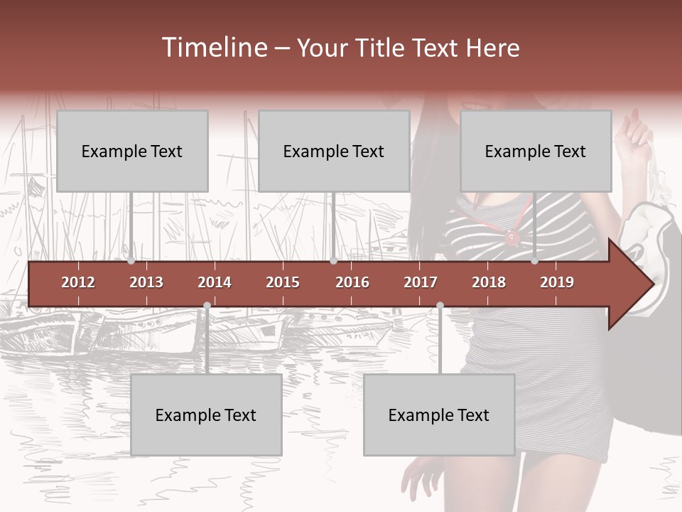 Summer Sailboat Girl PowerPoint Template