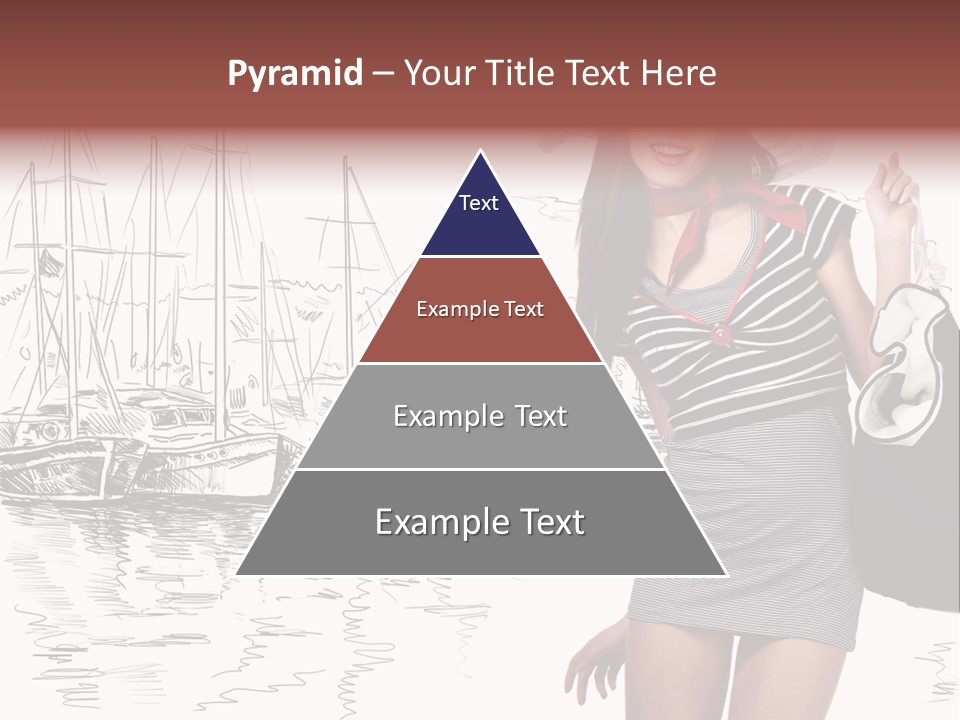 Summer Sailboat Girl PowerPoint Template