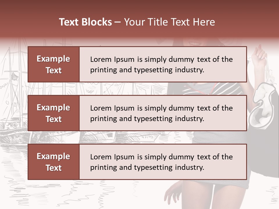 Summer Sailboat Girl PowerPoint Template