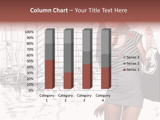 Summer Sailboat Girl PowerPoint Template