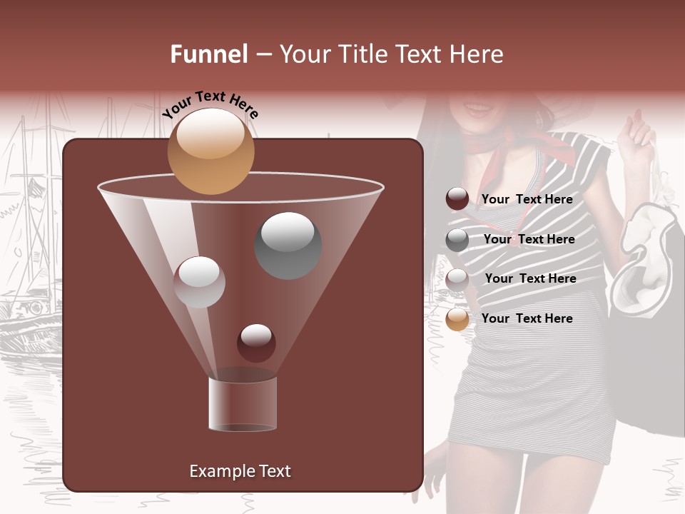 Summer Sailboat Girl PowerPoint Template