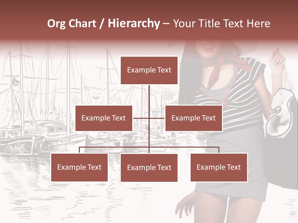 Summer Sailboat Girl PowerPoint Template