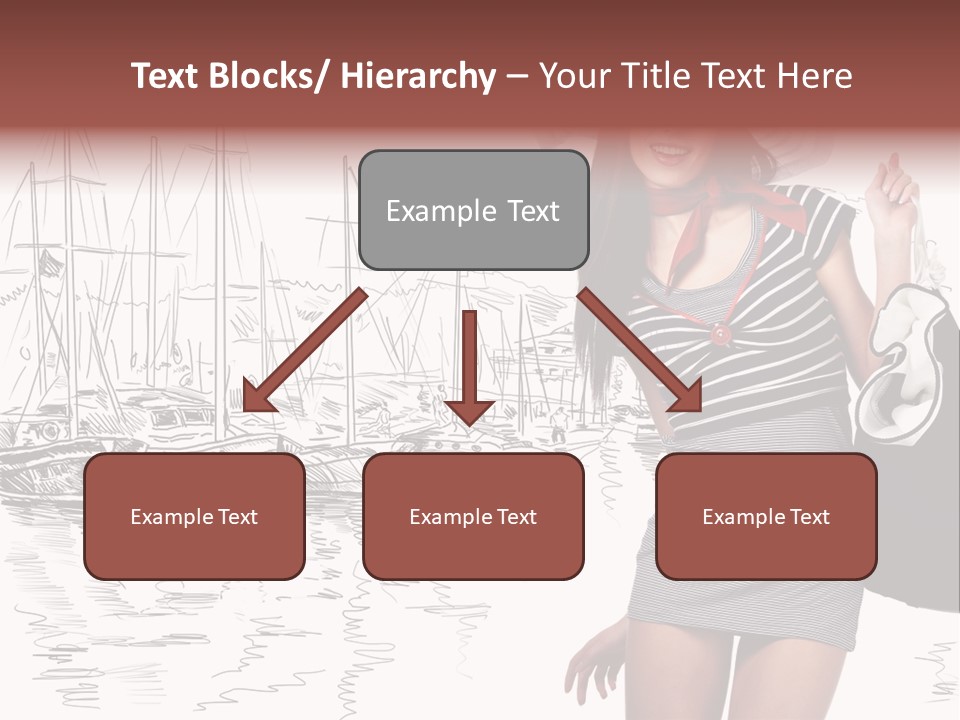 Summer Sailboat Girl PowerPoint Template