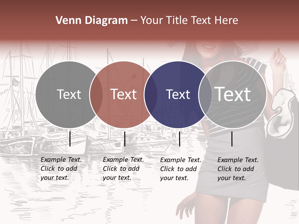 Summer Sailboat Girl PowerPoint Template