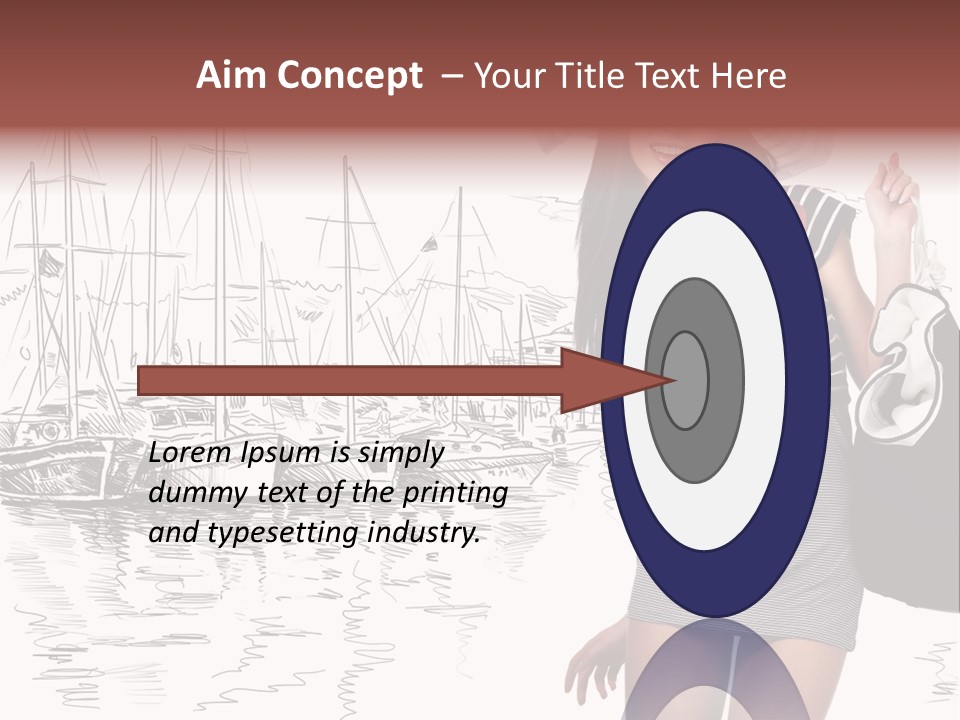 Summer Sailboat Girl PowerPoint Template