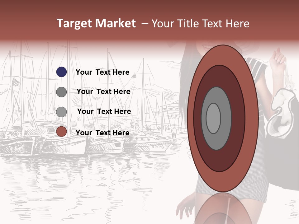 Summer Sailboat Girl PowerPoint Template