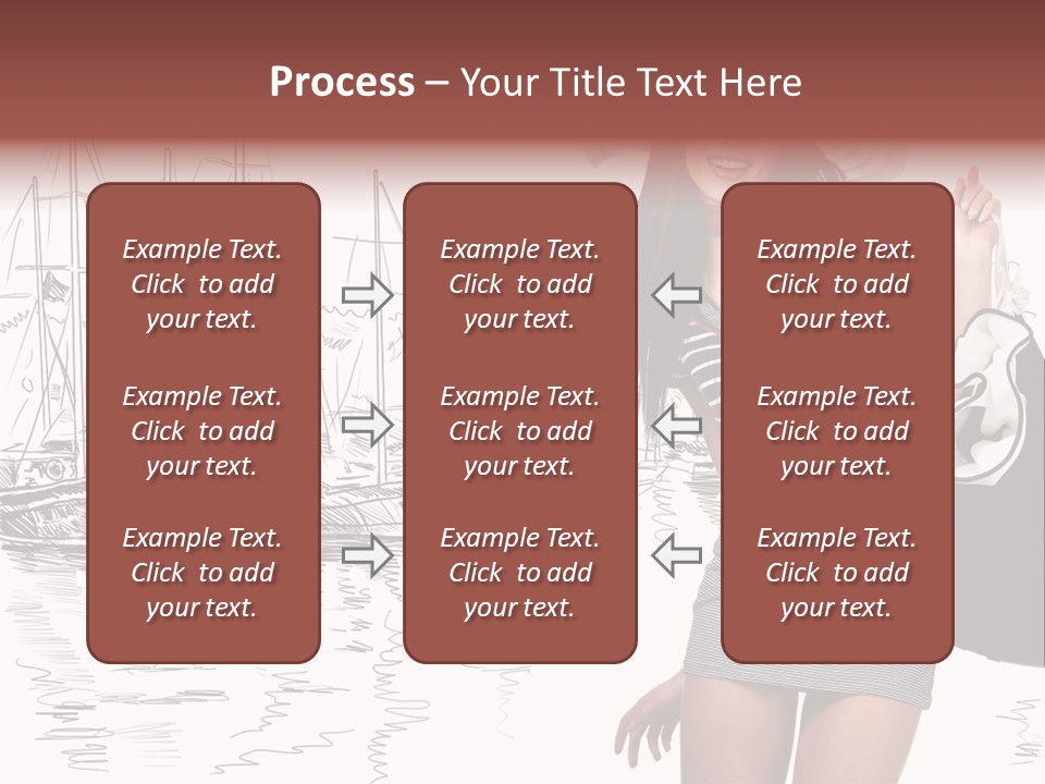 Summer Sailboat Girl PowerPoint Template