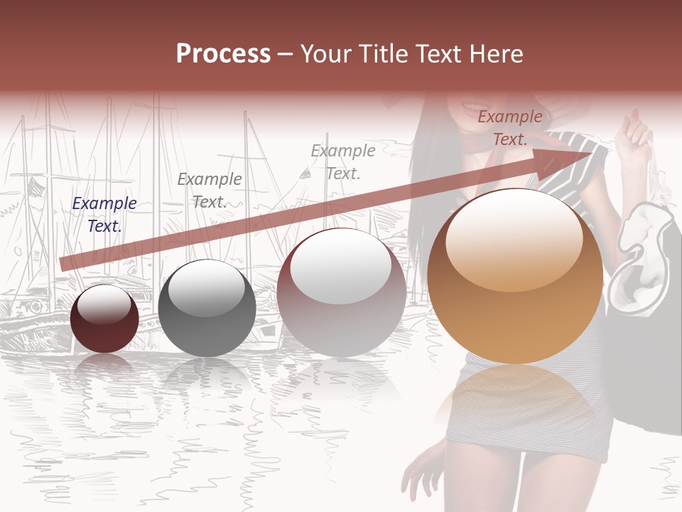 Summer Sailboat Girl PowerPoint Template