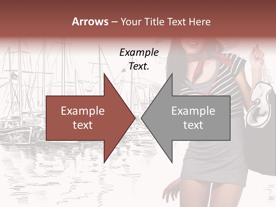 Summer Sailboat Girl PowerPoint Template