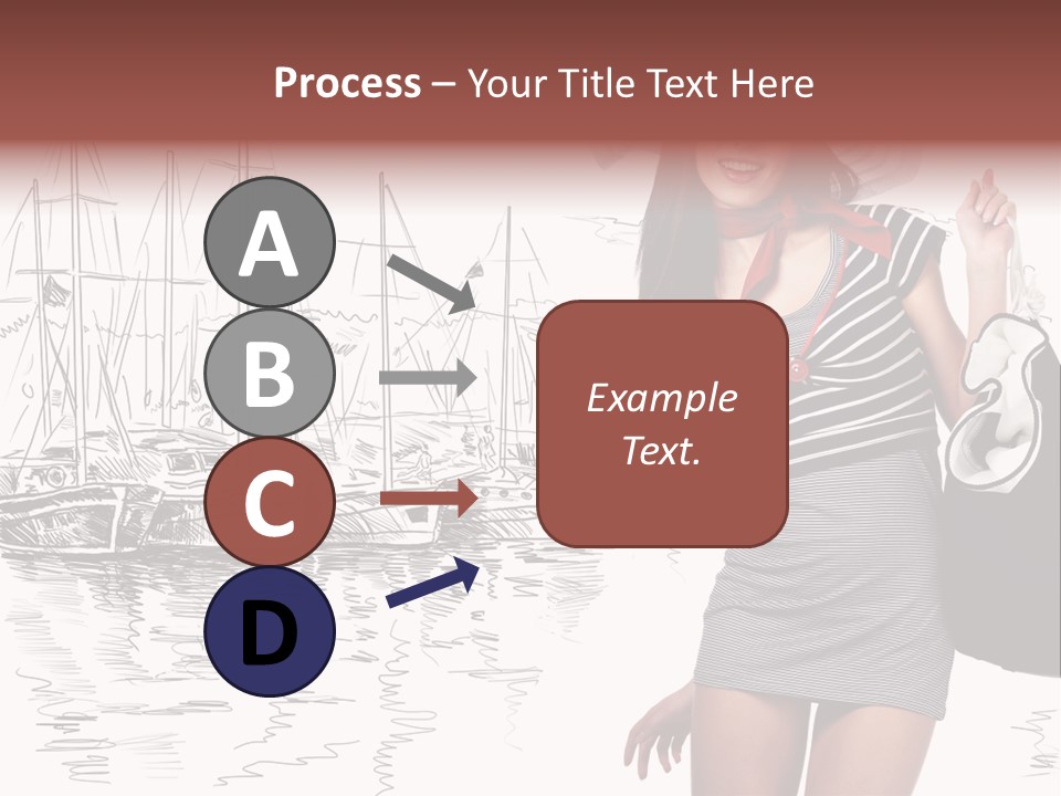 Summer Sailboat Girl PowerPoint Template