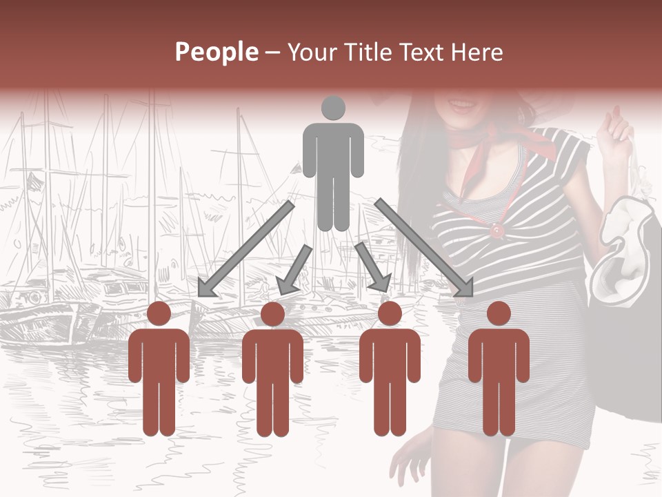 Summer Sailboat Girl PowerPoint Template