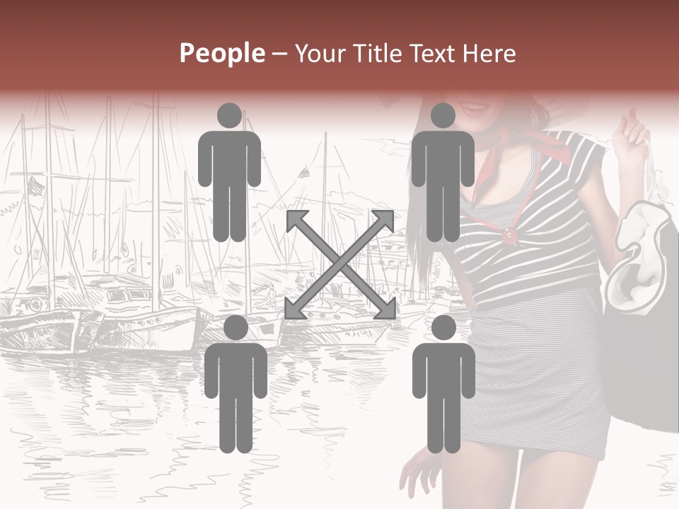 Summer Sailboat Girl PowerPoint Template