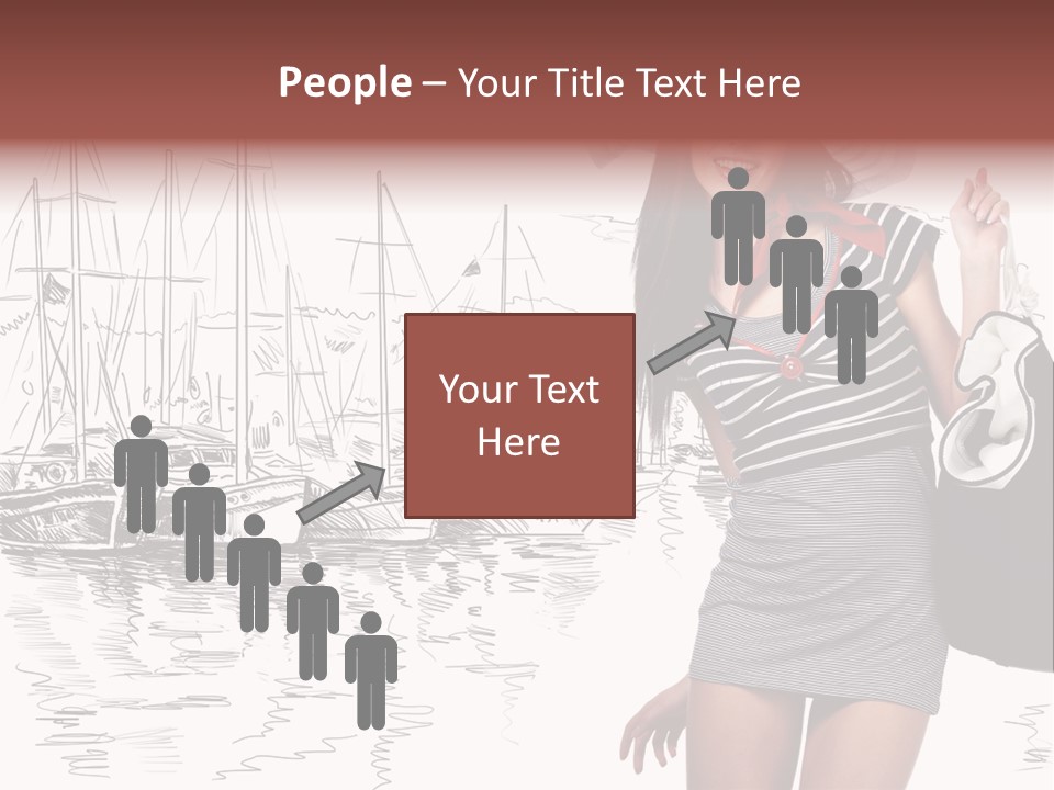 Summer Sailboat Girl PowerPoint Template