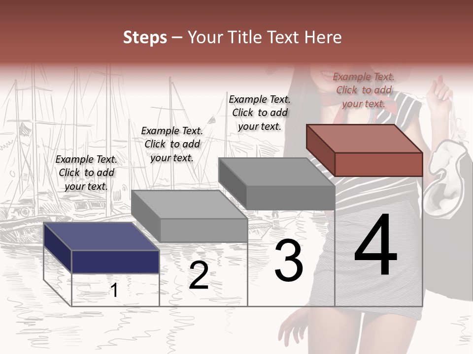 Summer Sailboat Girl PowerPoint Template