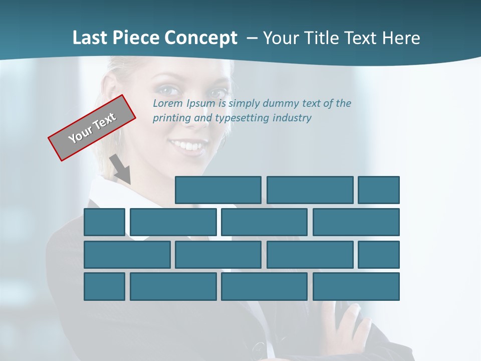 Girl Caucasian Beautiful PowerPoint Template