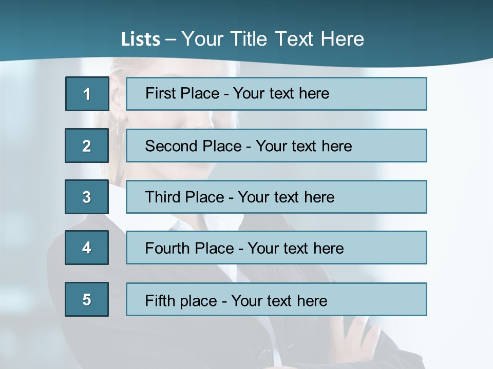 Girl Caucasian Beautiful PowerPoint Template