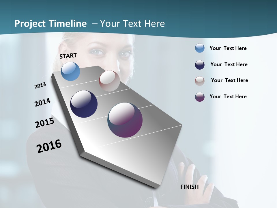 Girl Caucasian Beautiful PowerPoint Template