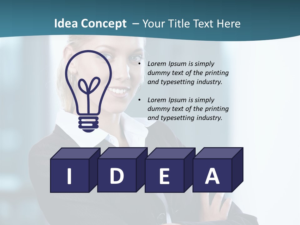 Girl Caucasian Beautiful PowerPoint Template