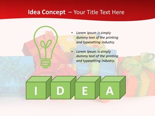 Bow Gift Box PowerPoint Template