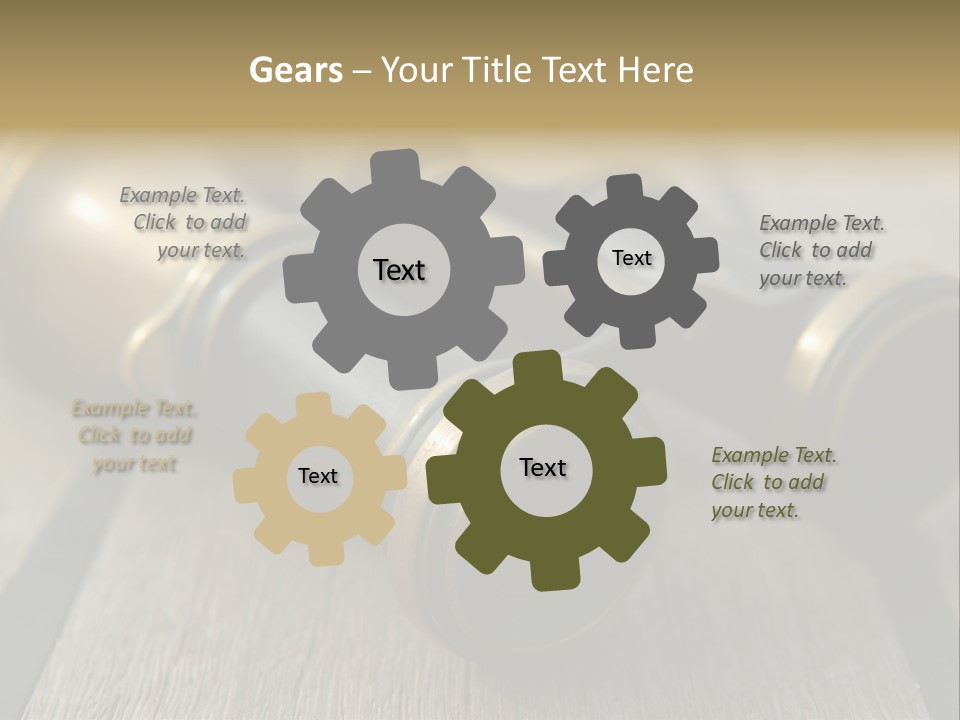 Closeup Metallic Equipment PowerPoint Template