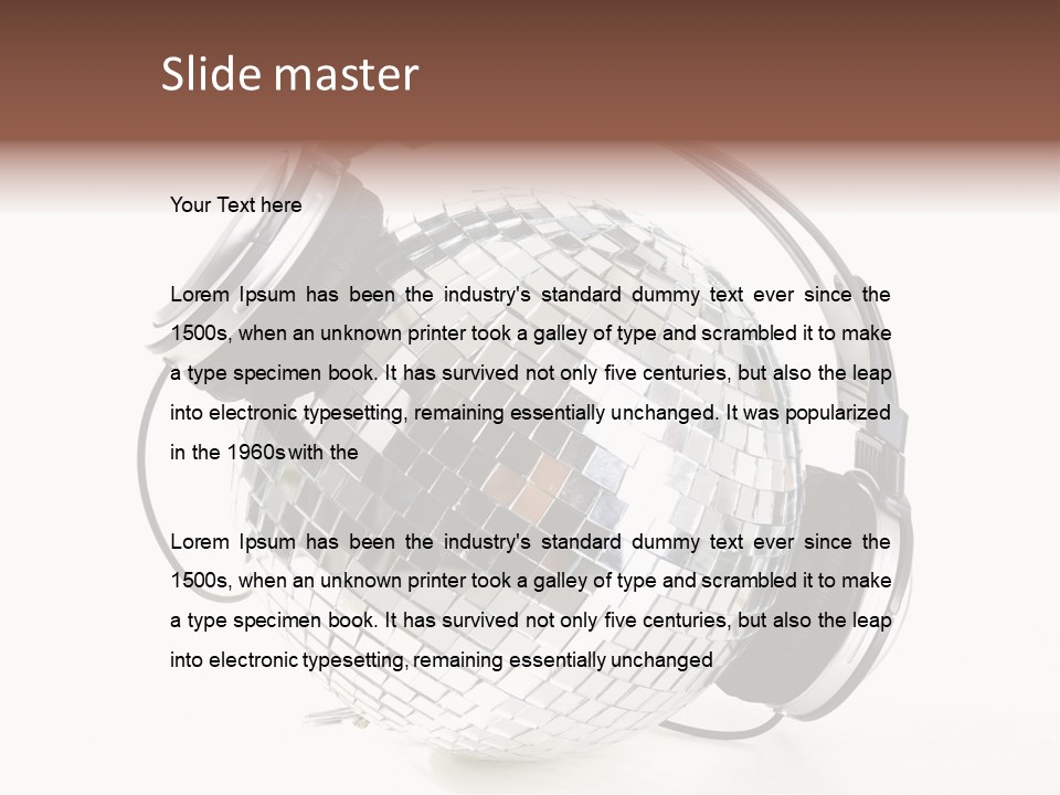 Disco Nightclub Glass PowerPoint Template