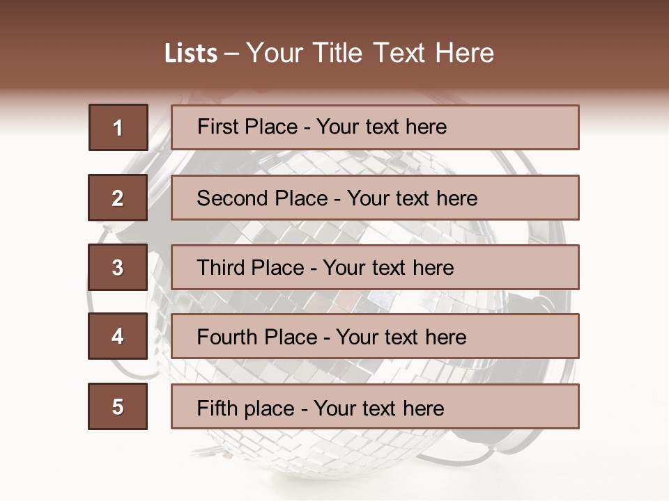 Disco Nightclub Glass PowerPoint Template
