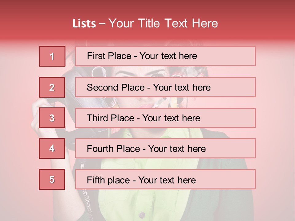 Female Young Tool PowerPoint Template