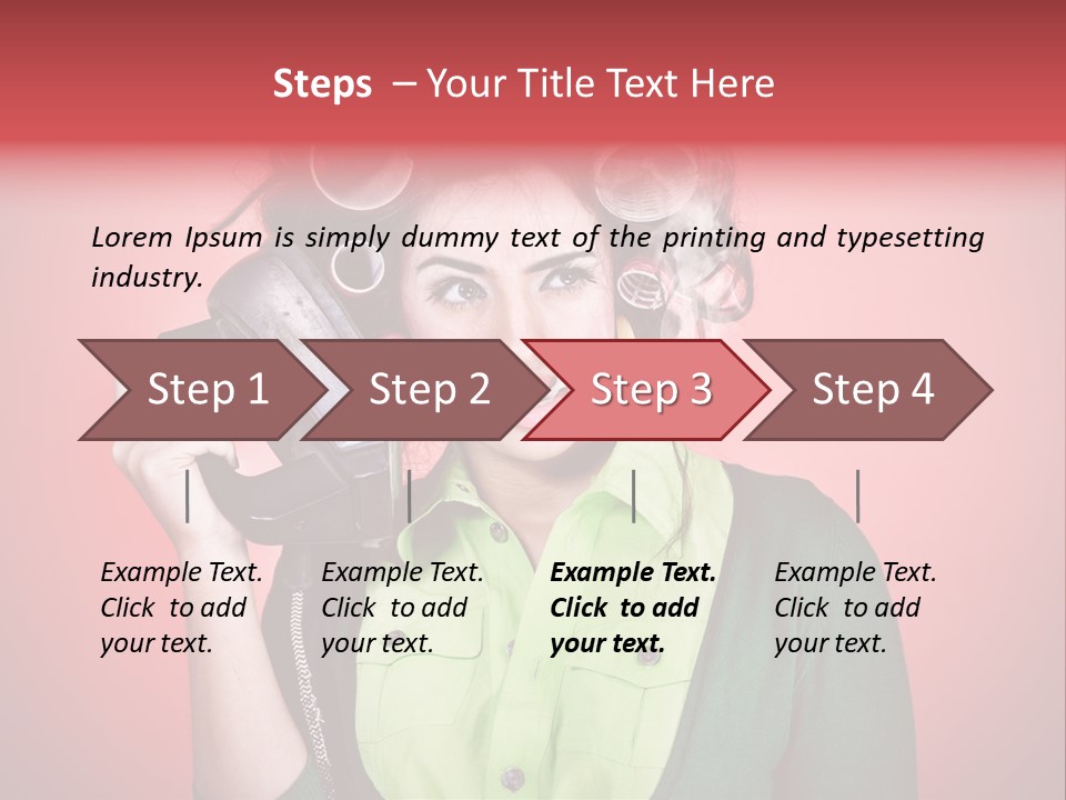 Female Young Tool PowerPoint Template
