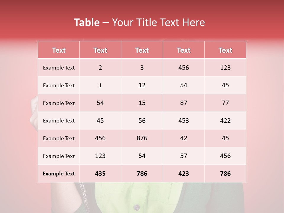 Female Young Tool PowerPoint Template