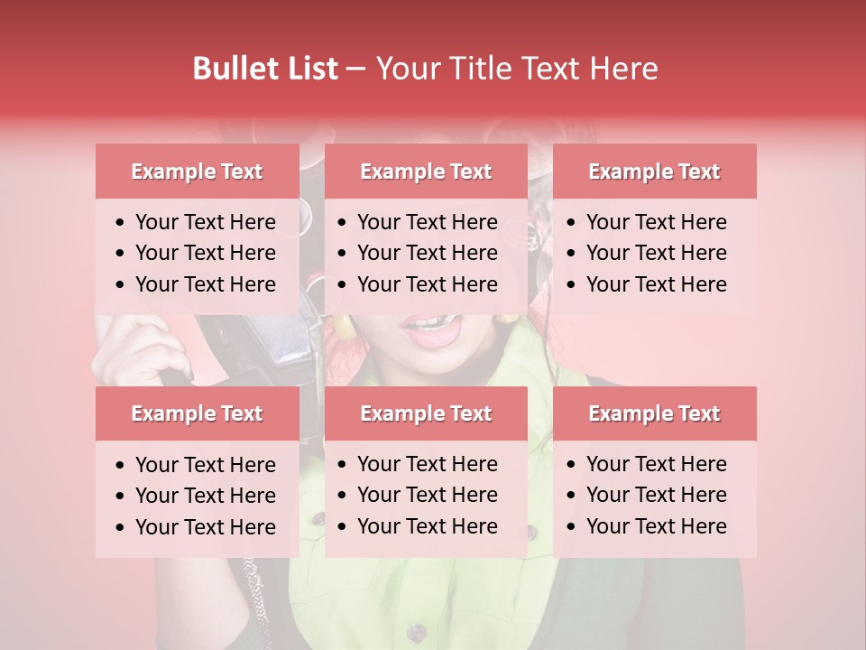 Female Young Tool PowerPoint Template