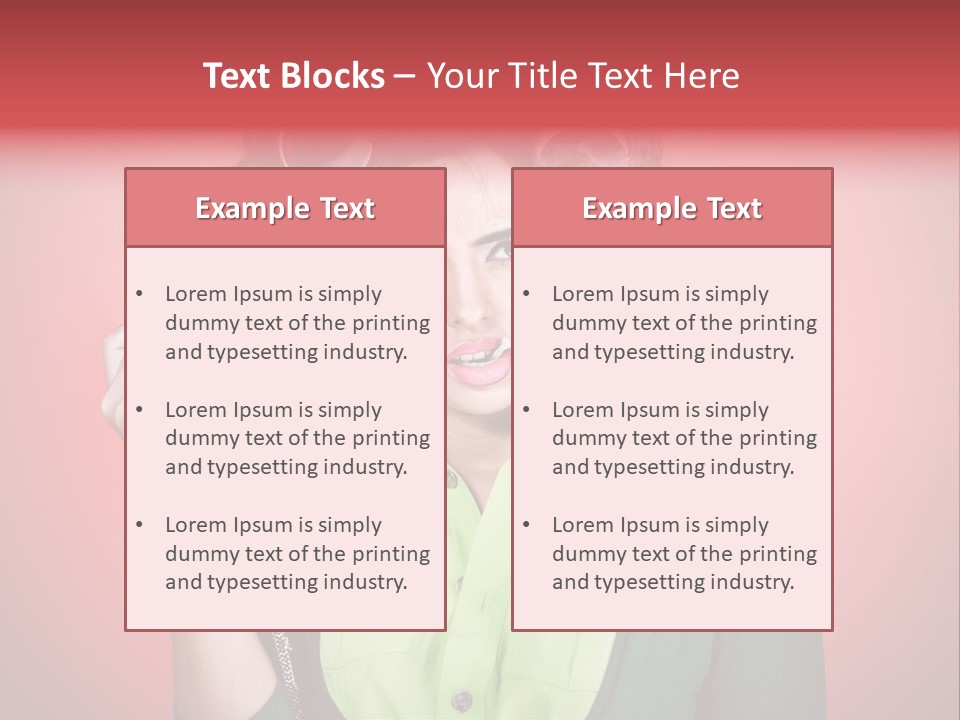 Female Young Tool PowerPoint Template