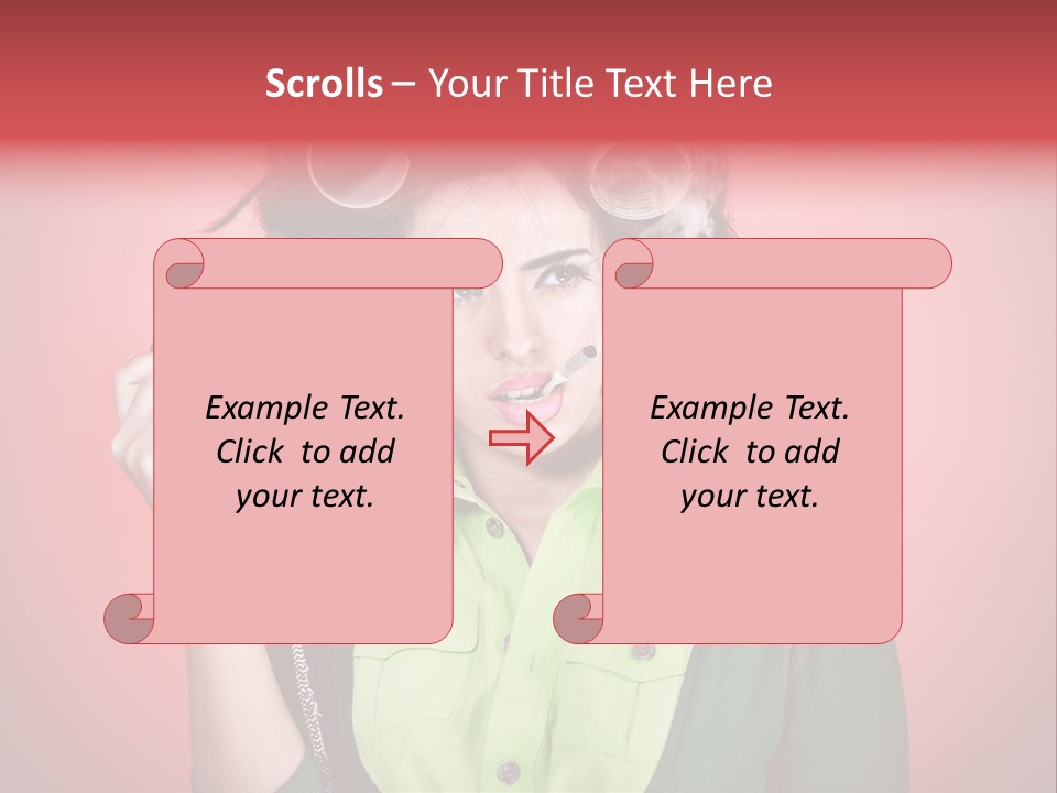 Female Young Tool PowerPoint Template
