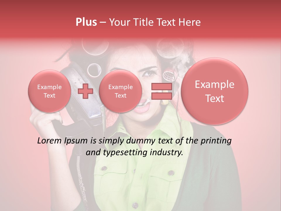 Female Young Tool PowerPoint Template
