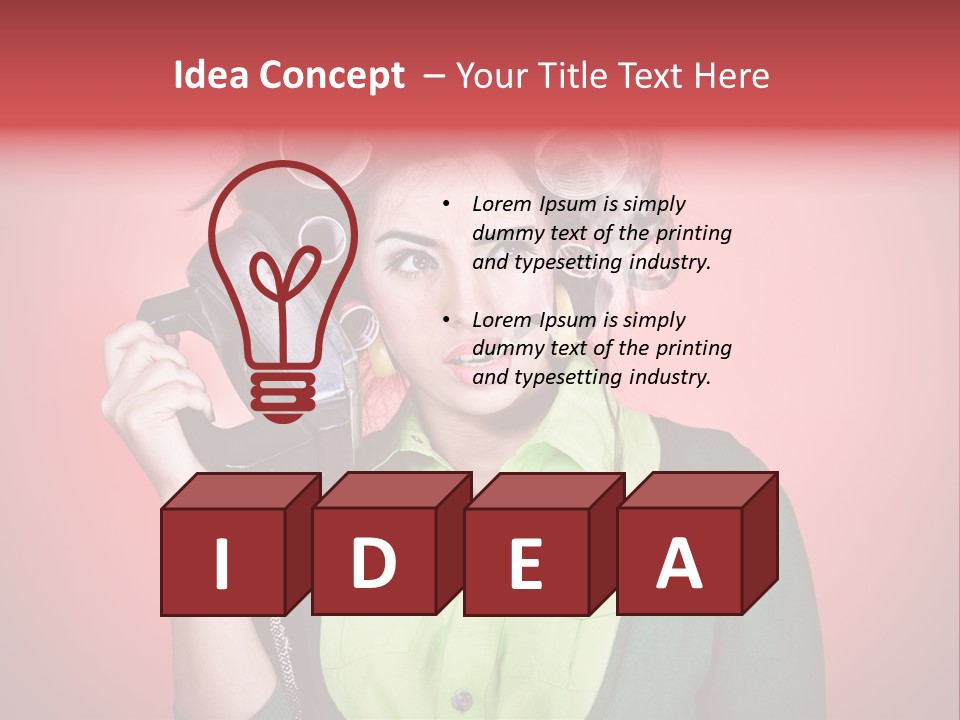 Female Young Tool PowerPoint Template