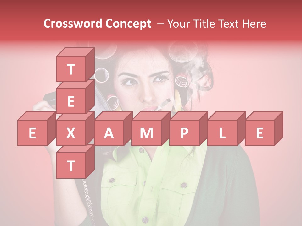 Female Young Tool PowerPoint Template