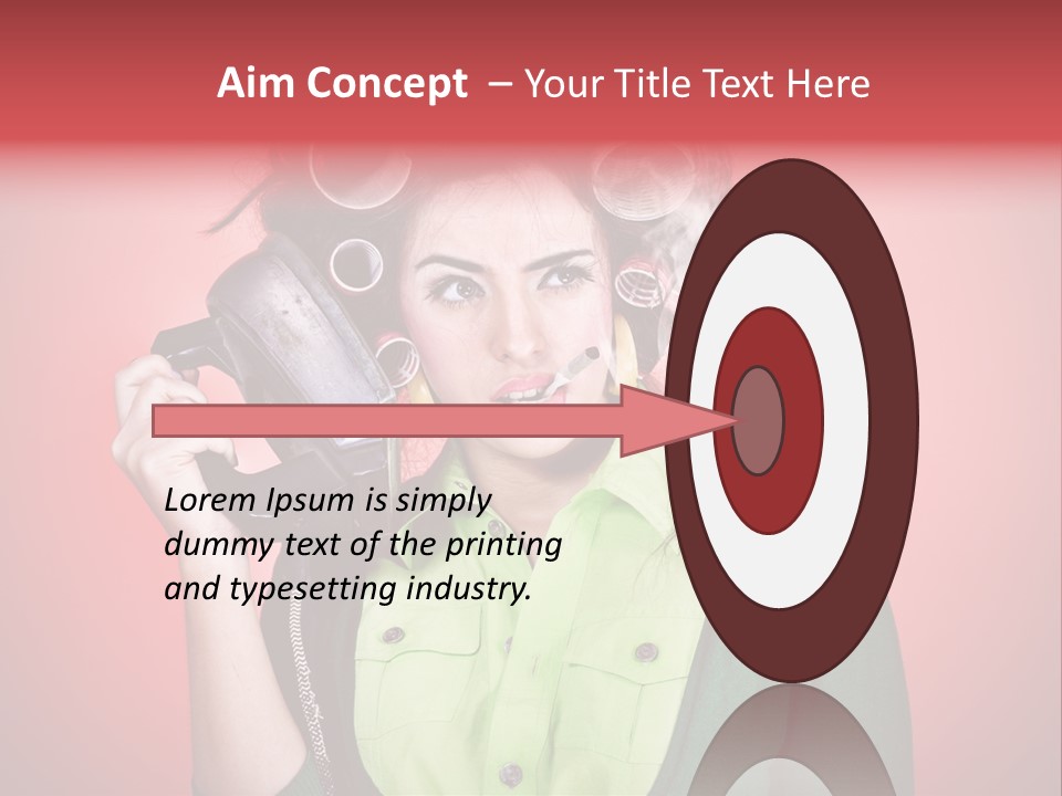 Female Young Tool PowerPoint Template