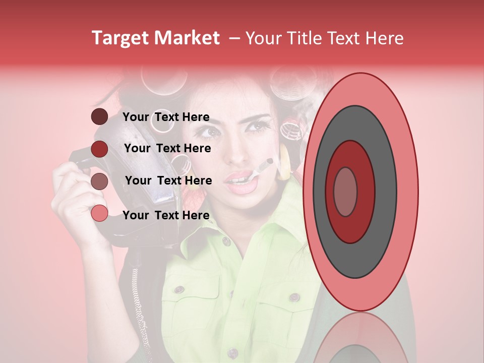 Female Young Tool PowerPoint Template